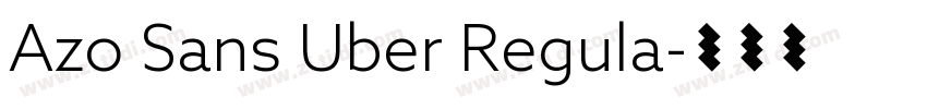 Azo Sans Uber Regula字体转换